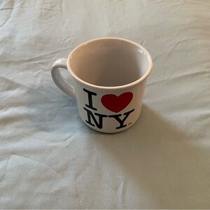 NEW Authentic l ♥ NY Double Sided White Ceramic Mug w/ Lip Rim by Jay Joshua